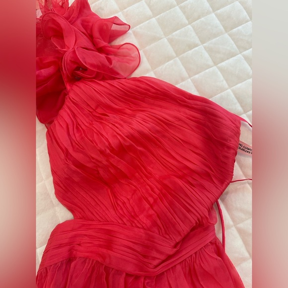 Mac Duggal One Shoulder Ruffle Cut Out Asymmetrical High-Low Gown 67989 - Picture 7 of 11